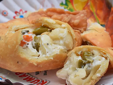 Cheese Pasta Samosa